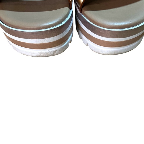 NERO GIARDINI MADE IN ITALY Genuine Leather Platform Sandals Rose Gold Strap 9 - Picture 6 of 11